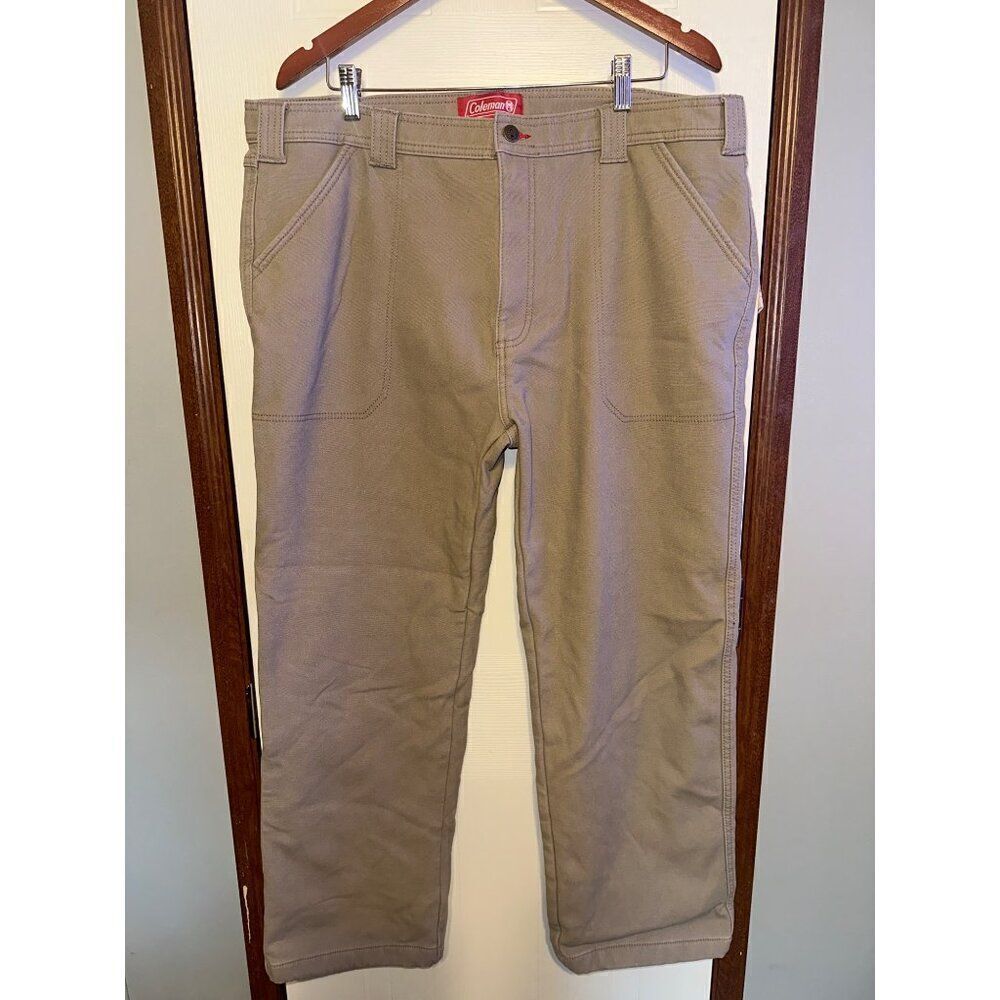 Coleman Bonded Fleece Lined Tear Resistant Comfort Stretch Utility Pants Size 38